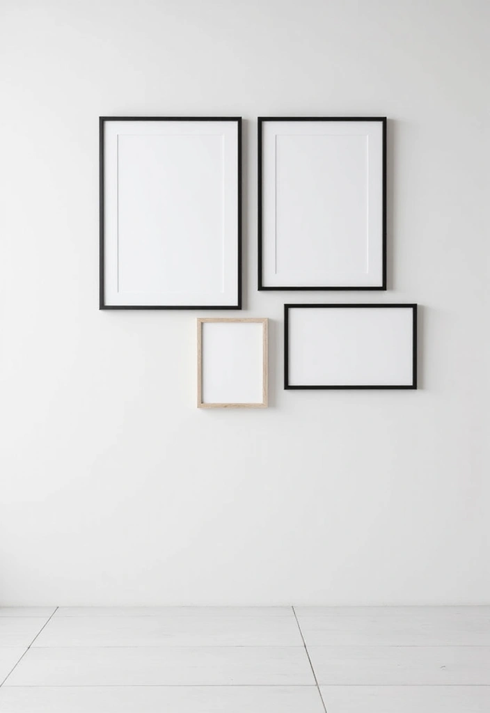 15 Gallery Wall Ideas That Will Make Your Friends Go 'WOW!' (Especially #5!) - 11. Minimalist Approach