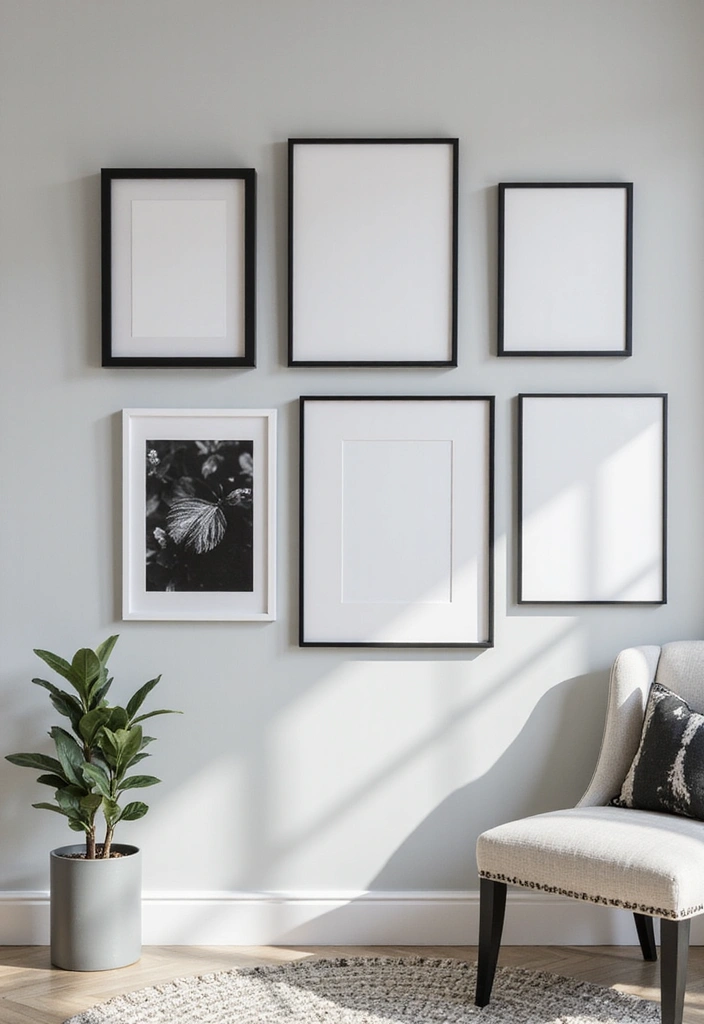 15 Gallery Wall Ideas That Will Make Your Friends Go 'WOW!' (Especially #5!) - 14. Black and White Elegance