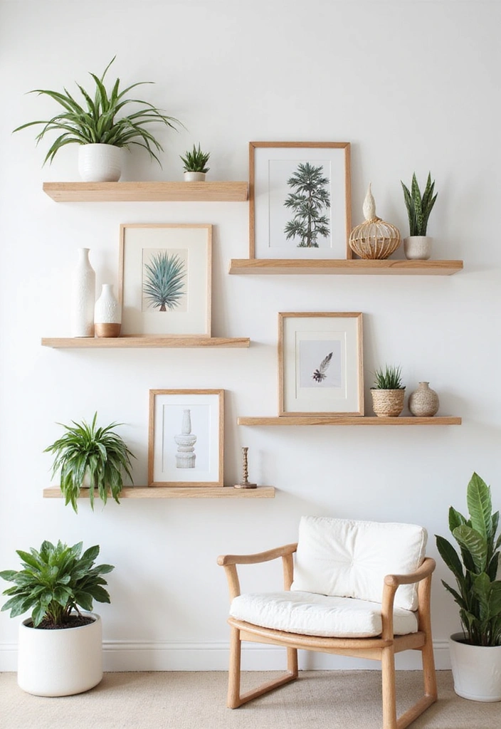 15 Gallery Wall Ideas That Will Make Your Friends Go 'WOW!' (Especially #5!) - 15. Floating Shelves for Art