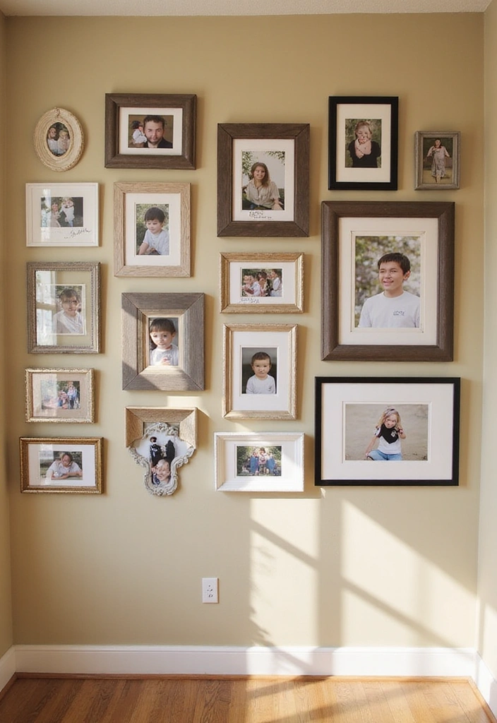 15 Gallery Wall Ideas That Will Make Your Friends Go 'WOW!' (Especially #5!) - 3. Family Photo Timeline