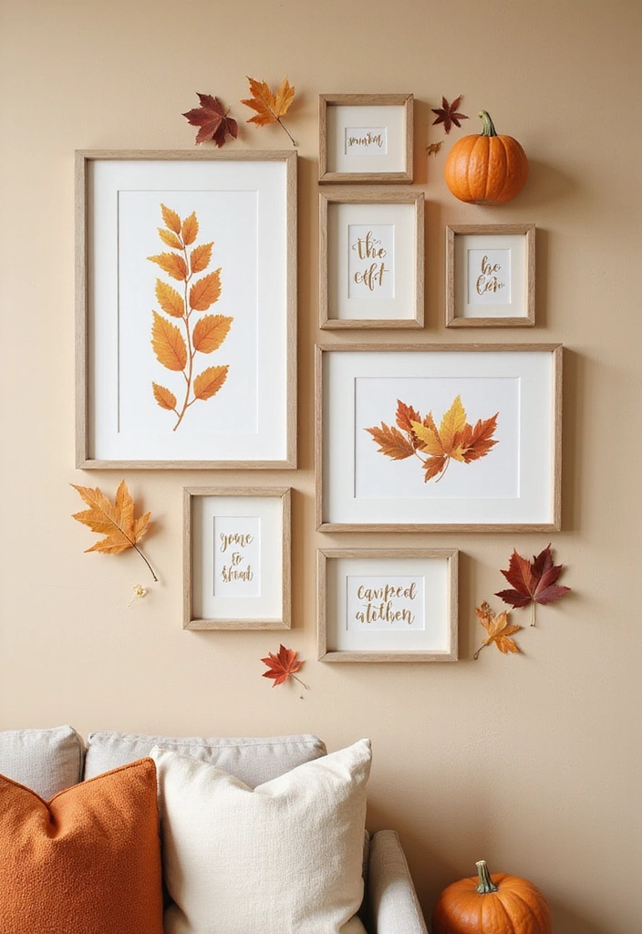 15 Gallery Wall Ideas That Will Make Your Friends Go 'WOW!' (Especially #5!) - 7. Seasonal Decor