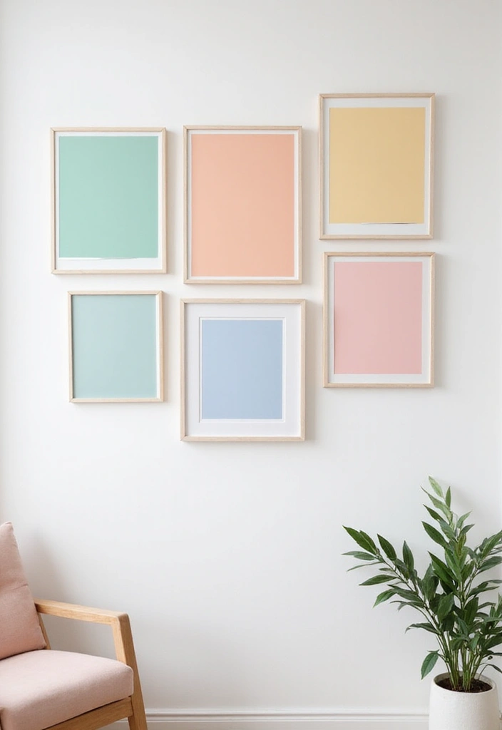 15 Gallery Wall Ideas That Will Make Your Friends Go 'WOW!' (Especially #5!) - 9. Color Block Arrangement