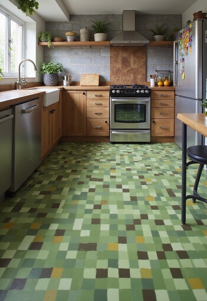 15 Minecraft Kitchen Decor Ideas That’ll Transform Your Space into a Pixel Paradise! - 7. Pixelated Flooring