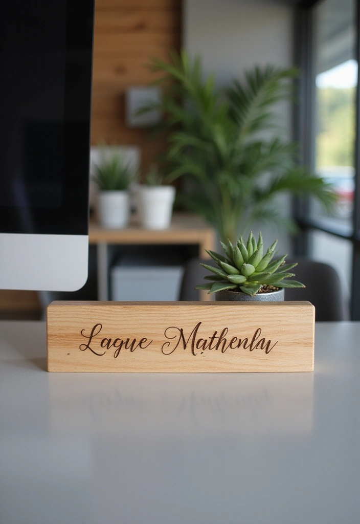 15 Personalized Desk Gifts That Will Make Your Administrative Professional Smile! - 1. Custom Nameplate