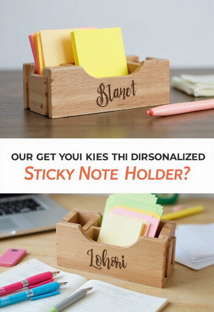 15 Personalized Desk Gifts That Will Make Your Administrative Professional Smile! - 10. Personalized Sticky Note Holder