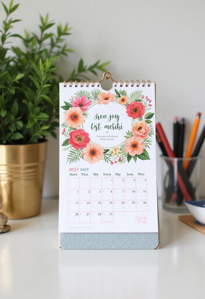 15 Personalized Desk Gifts That Will Make Your Administrative Professional Smile! - 5. Customized Calendar
