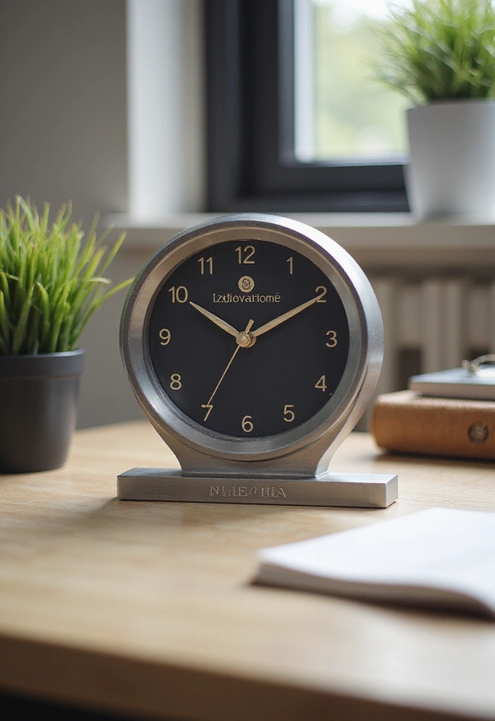 15 Personalized Desk Gifts That Will Make Your Administrative Professional Smile! - 9. Customized Desk Clock