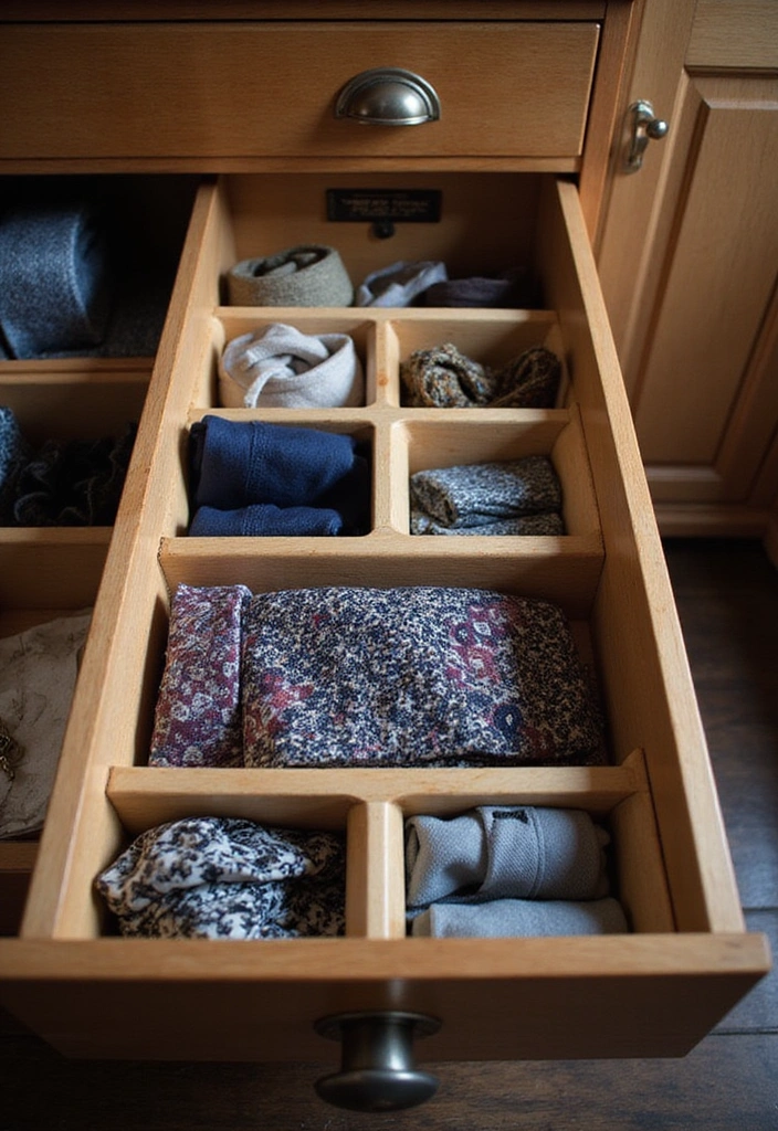15 Small Closet Ideas That'll Maximize Your Space (You'll Love #7!) - 3. Drawer Dividers for Chaos Control