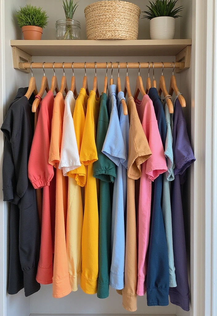15 Small Closet Ideas That'll Maximize Your Space (You'll Love #7!) - 5. Color Coordination for Visual Appeal