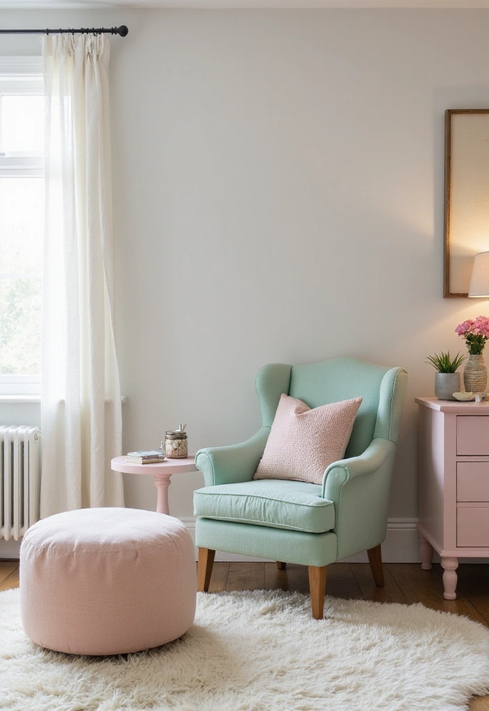 15 Soft Color Decor Tips for a Dreamy Pastel Bedroom (Tip #6 Will Change Everything!) - 5. Playful Accent Furniture