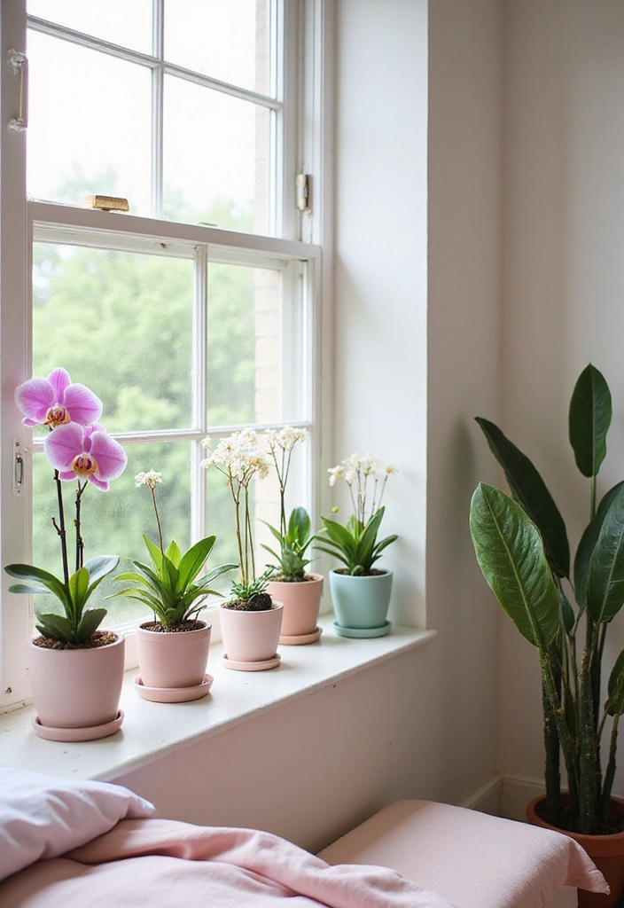 15 Soft Color Decor Tips for a Dreamy Pastel Bedroom (Tip #6 Will Change Everything!) - 6. Use of Pastel Plants