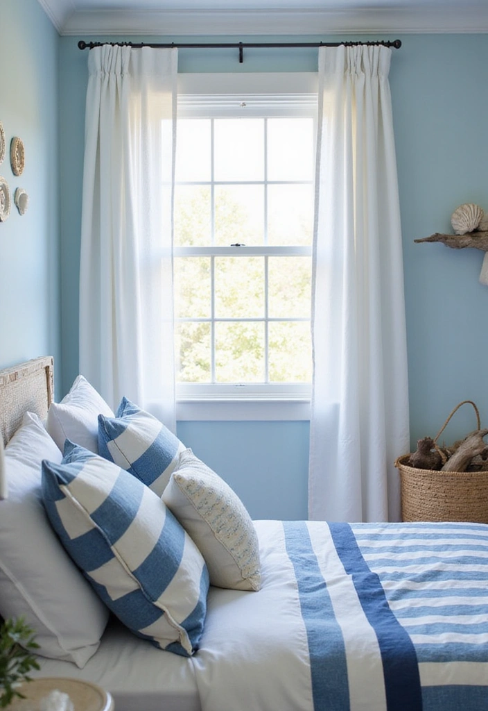 15 Stunning Blue Bedroom Decor Ideas That Will Transform Your Space into a Tranquil Oasis! - 1. Coastal Charm with Nautical Accents