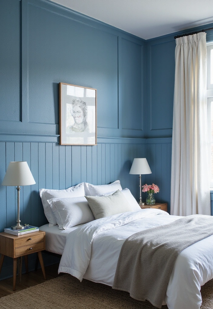 15 Stunning Blue Bedroom Decor Ideas That Will Transform Your Space into a Tranquil Oasis! - 12. Blue Textured Walls