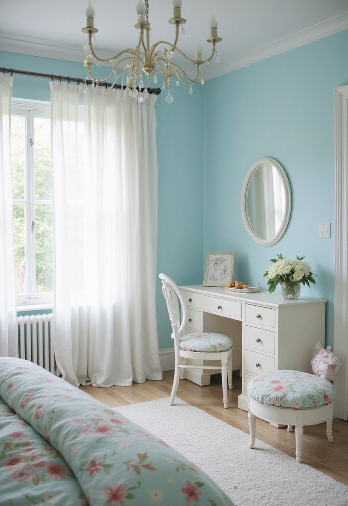15 Stunning Blue Bedroom Decor Ideas That Will Transform Your Space into a Tranquil Oasis! - 3. Soft Pastel Blues for a Dreamy Vibe