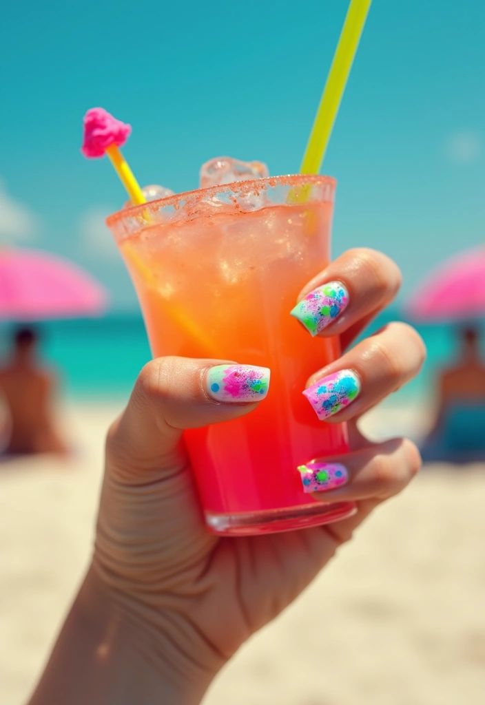 15 Stunning Bright Summer Nails That'll Make You the Envy of Every Beach Party! - 2. Neon Nail Splashes