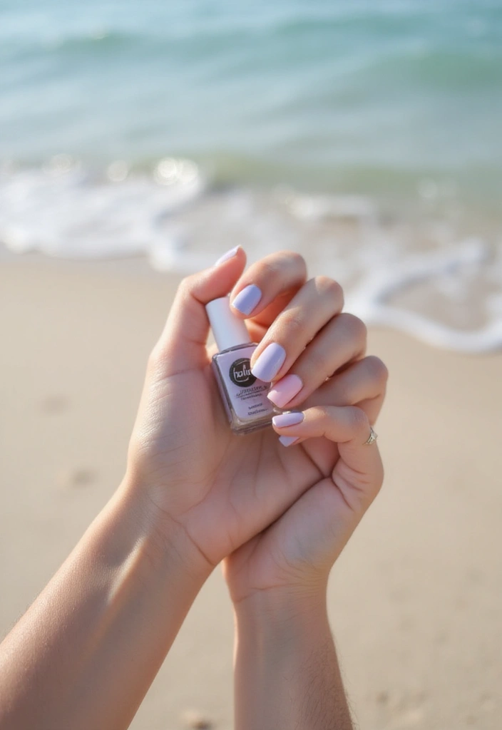 15 Stunning Bright Summer Nails That'll Make You the Envy of Every Beach Party! - 9. Pastel Beach Vibes