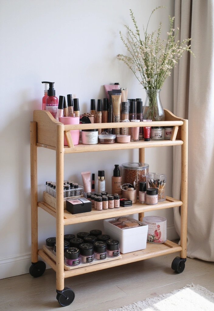 15 Stunning Makeup Organizers That'll Transform Your Vanity (You Won't Believe #8!) - 14. Functional Beauty Cart