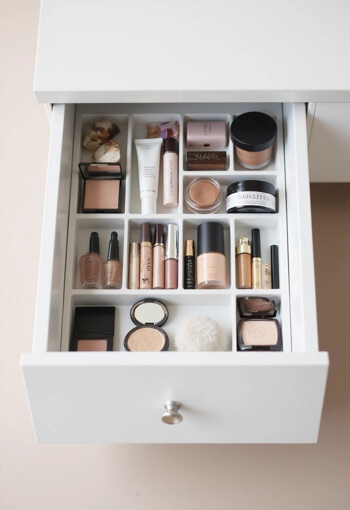 15 Stunning Makeup Organizers That'll Transform Your Vanity (You Won't Believe #8!) - 4. Minimalist Drawer Insert