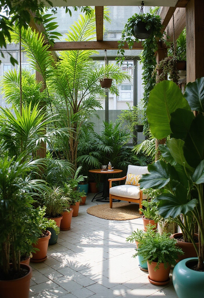 15 Stunning Terrace Garden Designs That'll Transform Your Space Into a Green Oasis! - 3. Urban Jungle Vibes