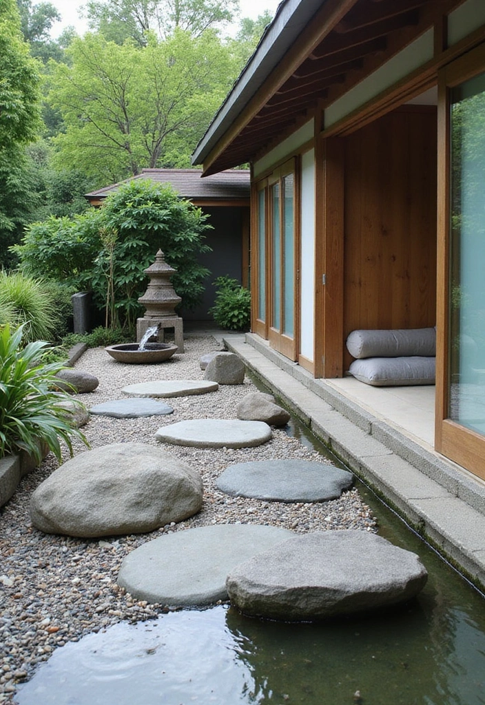 15 Stunning Terrace Garden Designs That'll Transform Your Space Into a Green Oasis! - 5. Zen Garden Retreat
