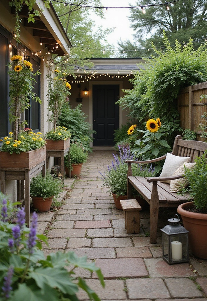 15 Stunning Terrace Garden Designs That'll Transform Your Space Into a Green Oasis! - 8. Rustic Farmhouse Charm