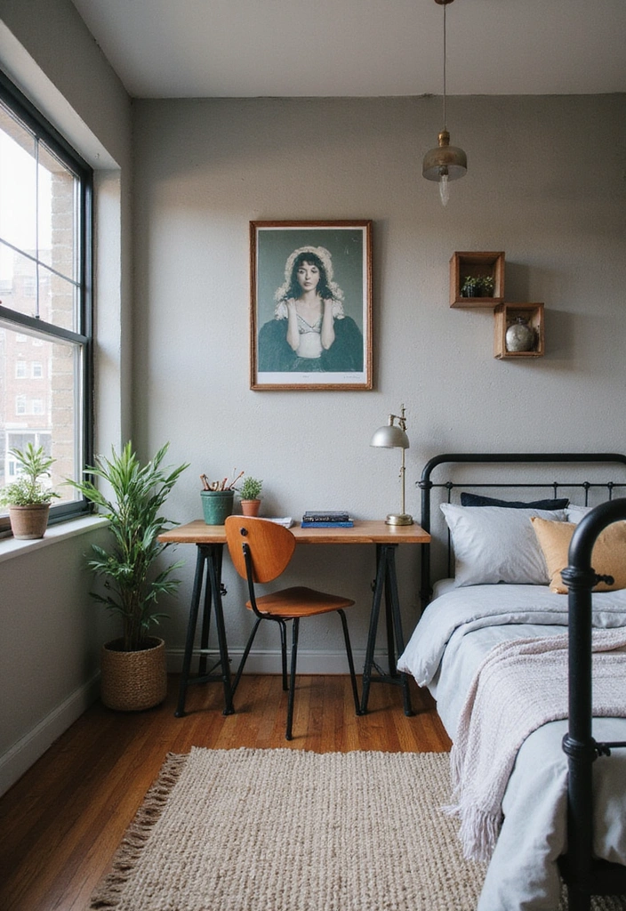 18 Trendy Dorm Room Color Schemes That Will Brighten Up Your Space! - 16. Industrial Edge: Urban and Chic