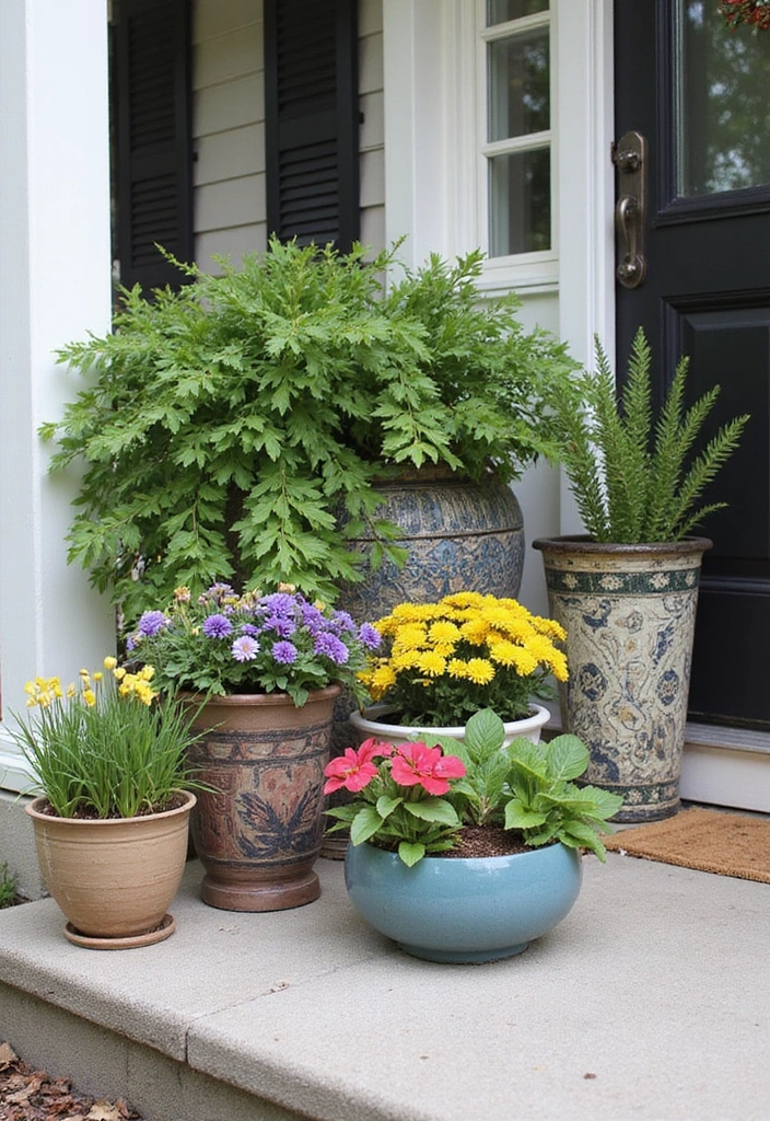 9 Charming Small Porch Decor Ideas to Maximize Your Space and Style! - 5. Decorative Planters