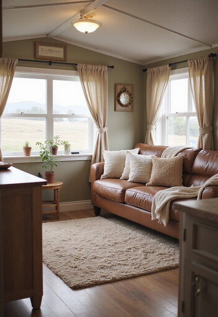 10 Mobile Home Decor Tricks That'll Make You Forget You're in a Trailer! - 10. Focus on Textiles for Comfort