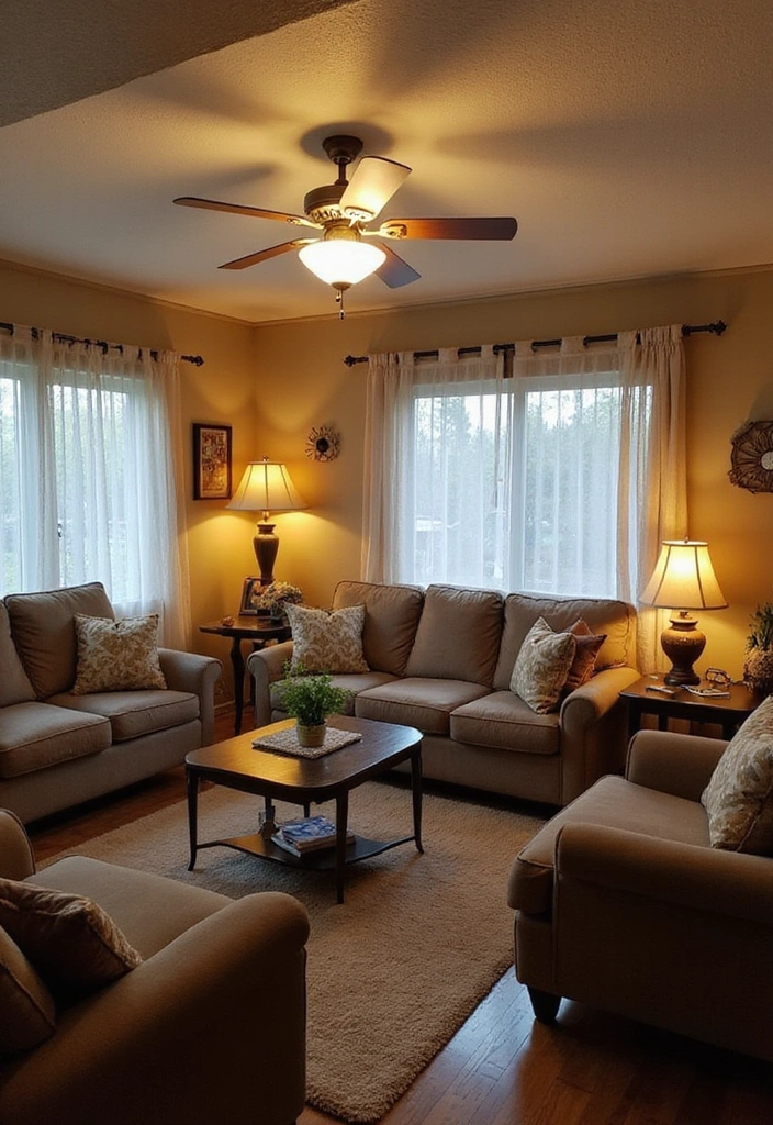 10 Mobile Home Decor Tricks That'll Make You Forget You're in a Trailer! - 3. Layered Lighting for Ambiance