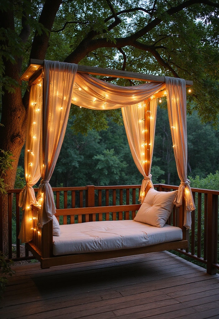 10 Romantic Balcony Swing Ideas That Will Ignite the Spark in Your Home! - 3. Luxurious Canopy Swing