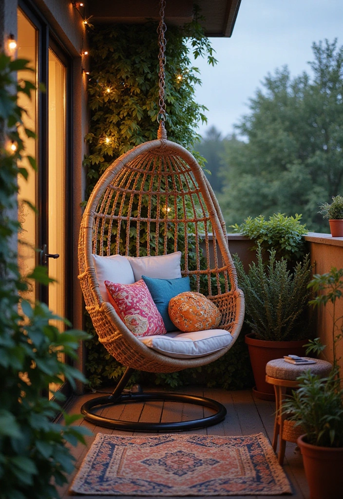 10 Romantic Balcony Swing Ideas That Will Ignite the Spark in Your Home! - 6. Hanging Egg Chair
