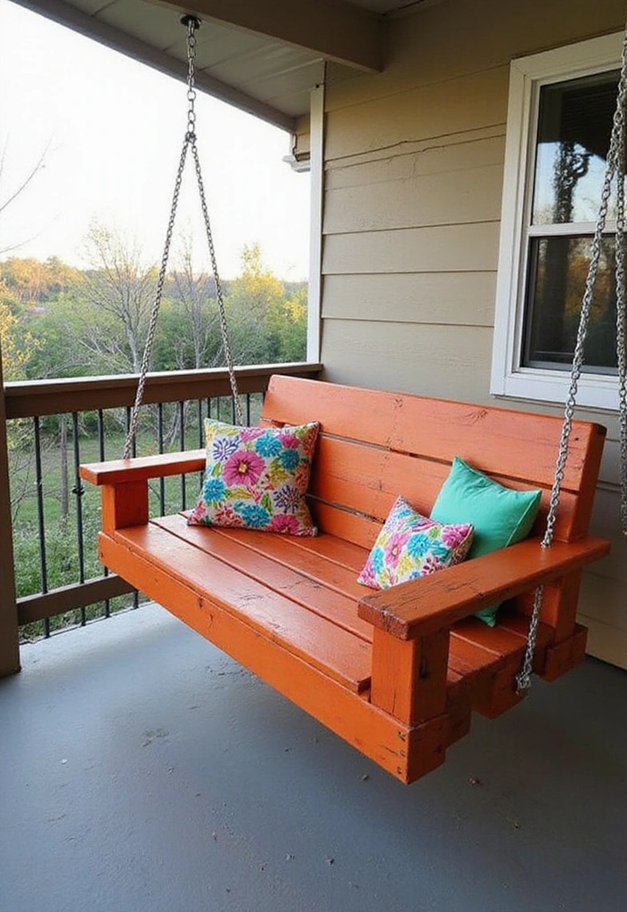 10 Romantic Balcony Swing Ideas That Will Ignite the Spark in Your Home! - 8. DIY Pallet Swing