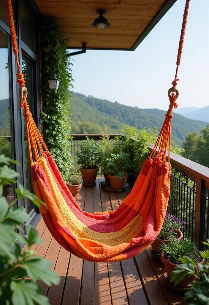 10 Romantic Balcony Swing Ideas That Will Ignite the Spark in Your Home! - 9. Outdoor Hammock Swing
