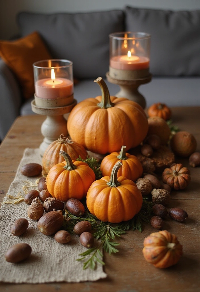 10 Seasonal Coffee Table Decor Ideas That Will Wow Your Guests All Year Round! - 1. Autumn Harvest: Embrace Nature's Bounty
