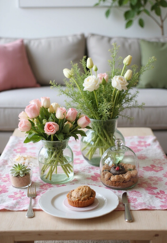 10 Seasonal Coffee Table Decor Ideas That Will Wow Your Guests All Year Round! - 3. Spring Fling: Floral and Fresh