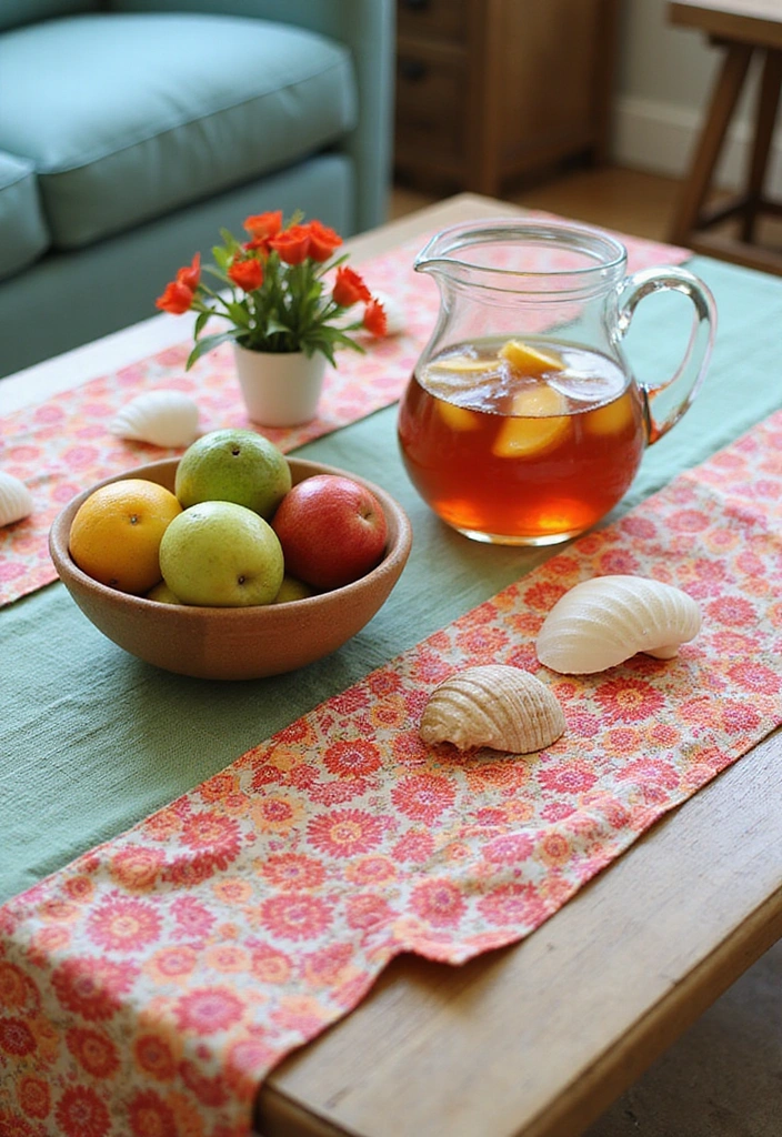 10 Seasonal Coffee Table Decor Ideas That Will Wow Your Guests All Year Round! - 4. Summer Oasis: Bright and Breezy