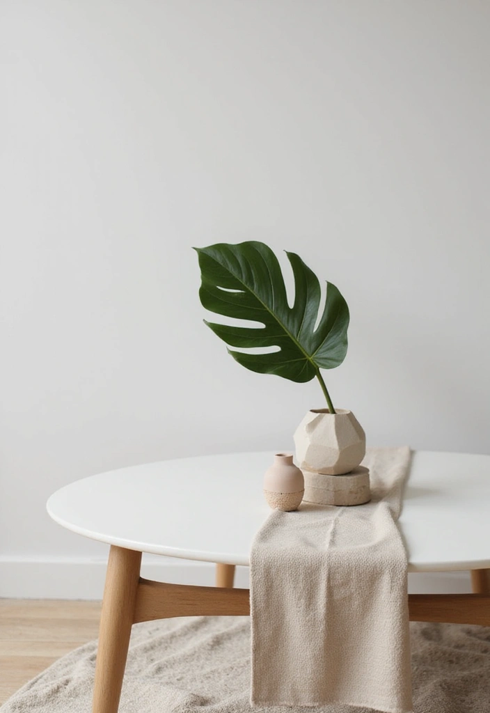 10 Seasonal Coffee Table Decor Ideas That Will Wow Your Guests All Year Round! - 6. Minimalist Chic: Clean and Calm