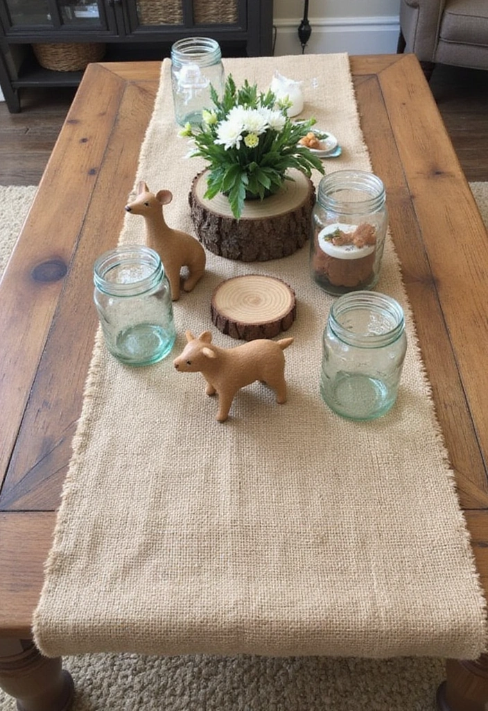 10 Seasonal Coffee Table Decor Ideas That Will Wow Your Guests All Year Round! - 7. Rustic Charm: Farmhouse Vibes
