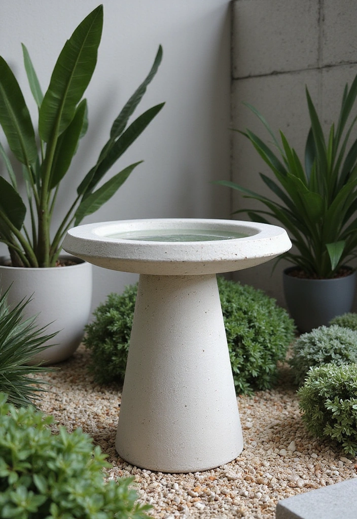 10 Stunning DIY Bird Bath Ideas You Can Make This Weekend (Your Backyard Will Thank You!) - 7. Concrete Bird Bath