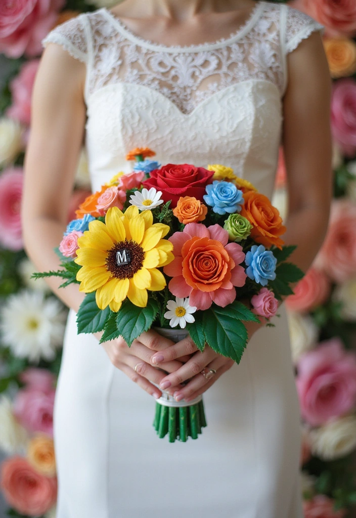 10 Stunning Lego Flower Display Ideas That Will Transform Your Home Decor! - 4. Personalized Wedding Bouquets