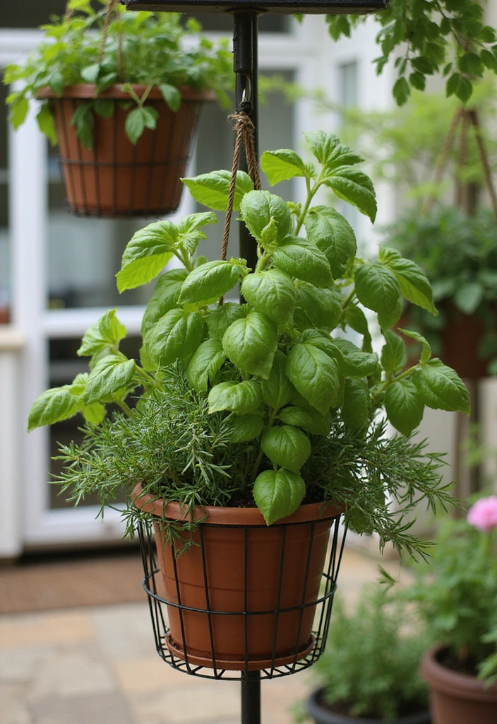 10 Stunning Outdoor Hanging Baskets to Elevate Your Garden Game (You Won't Believe #5!) - 3. Culinary Herb Haven