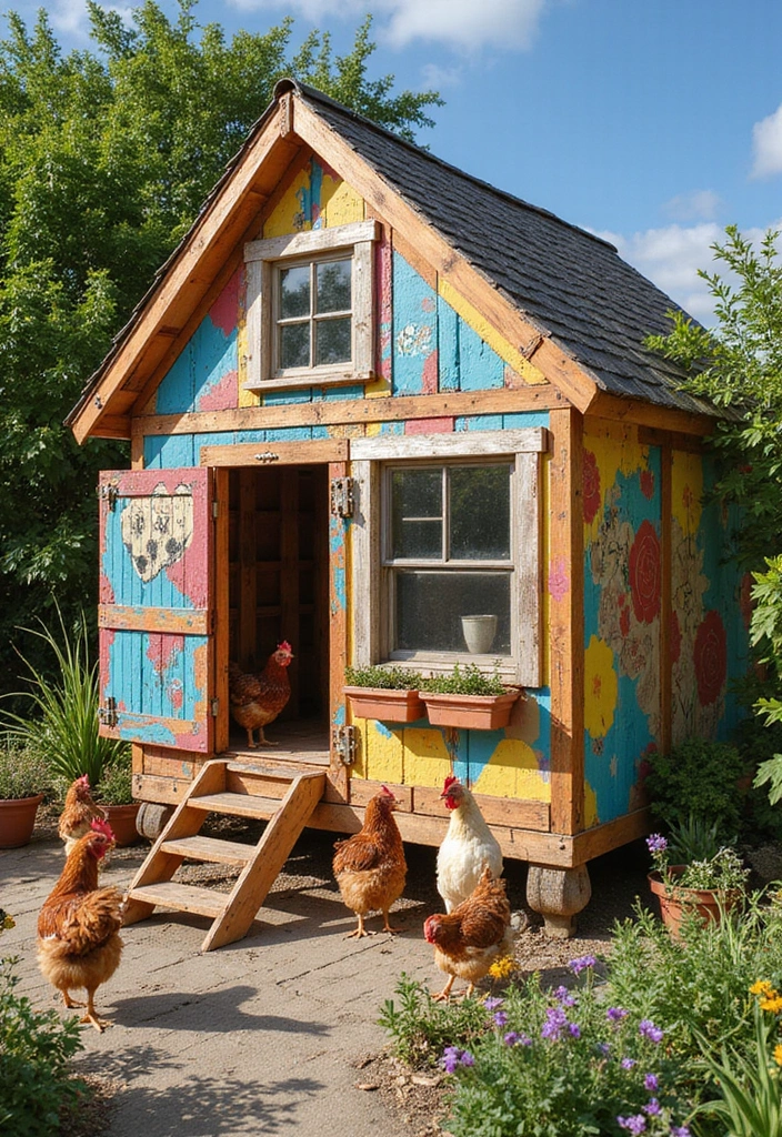 10 Stunning Pallet Chicken Coop Ideas That Will Transform Your Backyard (You Won't Believe #6!) - 7. The Artistic Pallet Coop