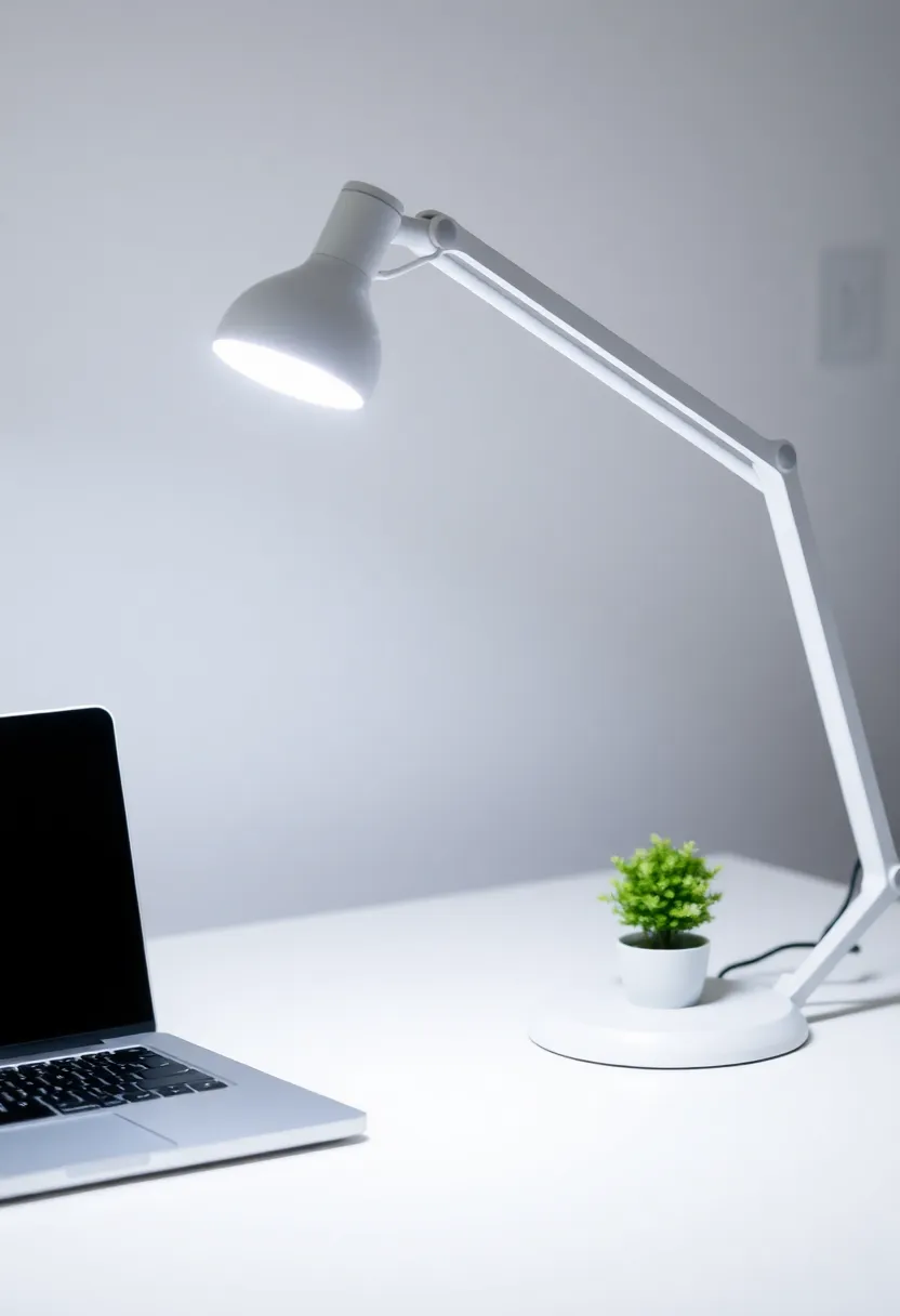 10 Stunning Study Table Lamps That Will Light Up Your Work Life (You'll Love #4!) - 1. Minimalist Marvel: The Sleek LED Lamp