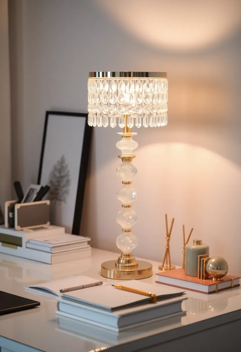 10 Stunning Study Table Lamps That Will Light Up Your Work Life (You'll Love #4!) - 10. Glamorous Touch: The Crystal Table Lamp