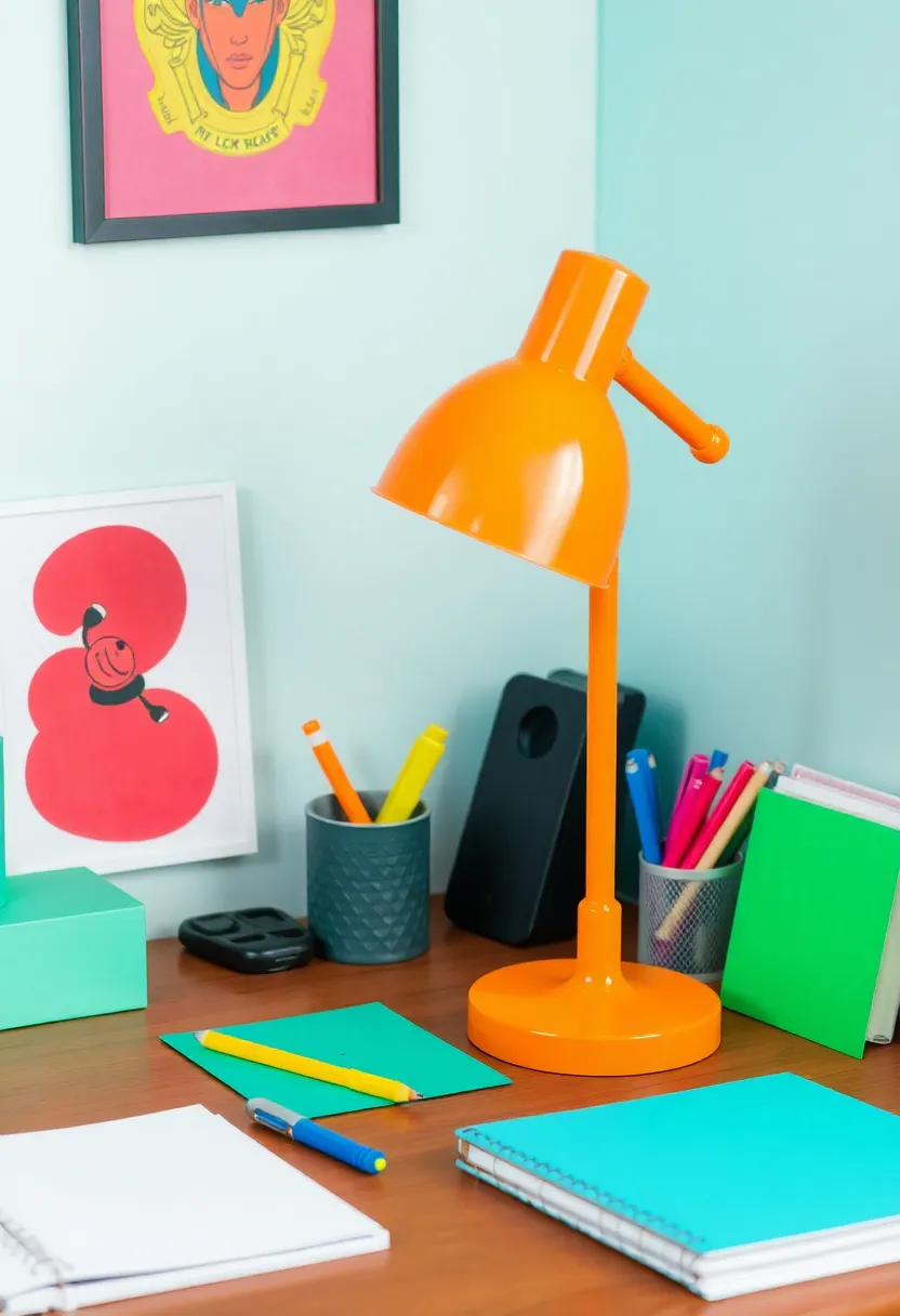10 Stunning Study Table Lamps That Will Light Up Your Work Life (You'll Love #4!) - 3. Color Pop: The Brightly Colored Lamp