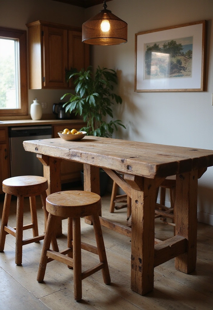 10 Stunning Wooden Kitchen Decor Ideas That Will Transform Your Space! - 3. Wooden Furniture Accents