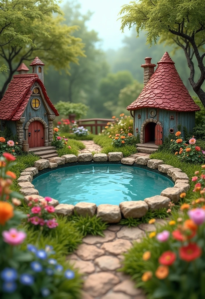 11 Stunning Spool Pool Landscaping Ideas That Will Make Your Neighbors Envy You! - 11. Whimsical Fairy Garden