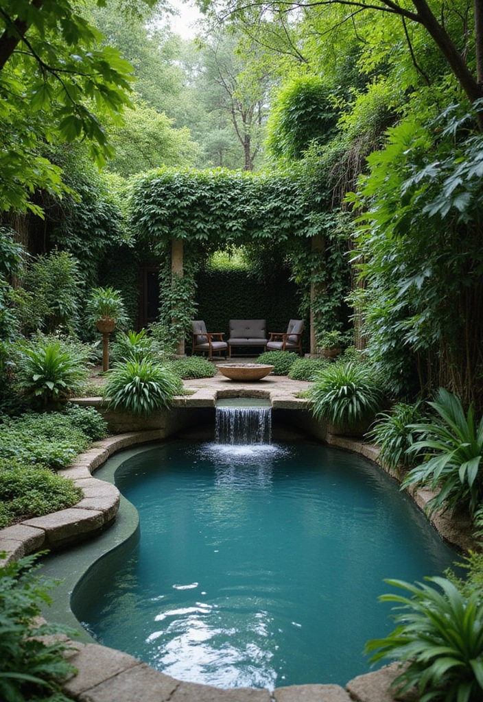 11 Stunning Spool Pool Landscaping Ideas That Will Make Your Neighbors Envy You! - 4. Lush Green Retreat