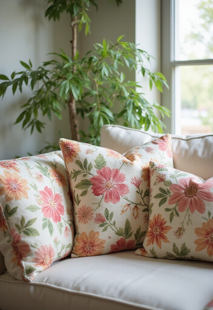 11 Themed Pillow Shapes for Your Sofa That Will Wow Your Friends (#7 Is a Must-See!) - 3. Floral Fantasy