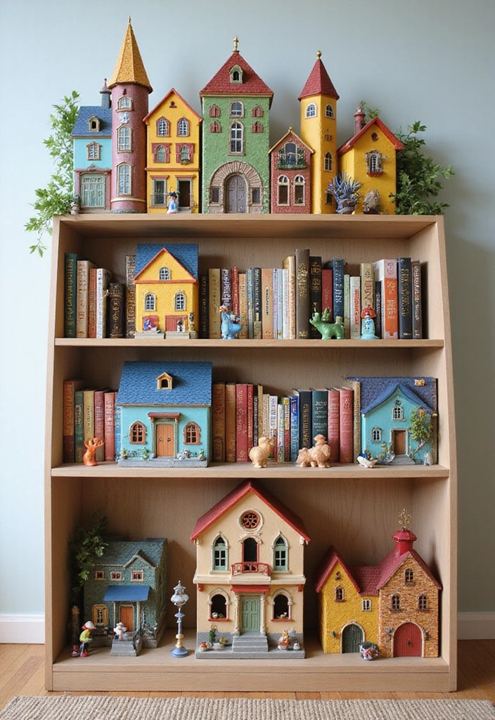 12 Adorable Kids' Bookshelf Ideas That'll Spark Imagination (You Won't Believe #7!) - 2. Storybook Town